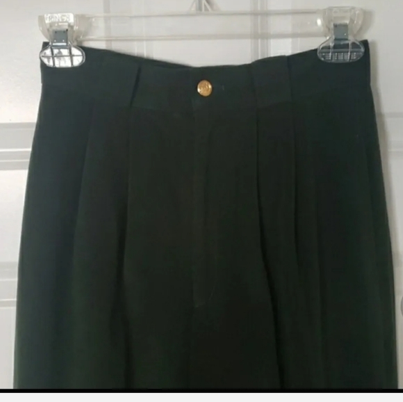 VINTAGE MICROSUEDE PANT SUIT IN MOSS GREEN SIZE S - Picture 3 of 9